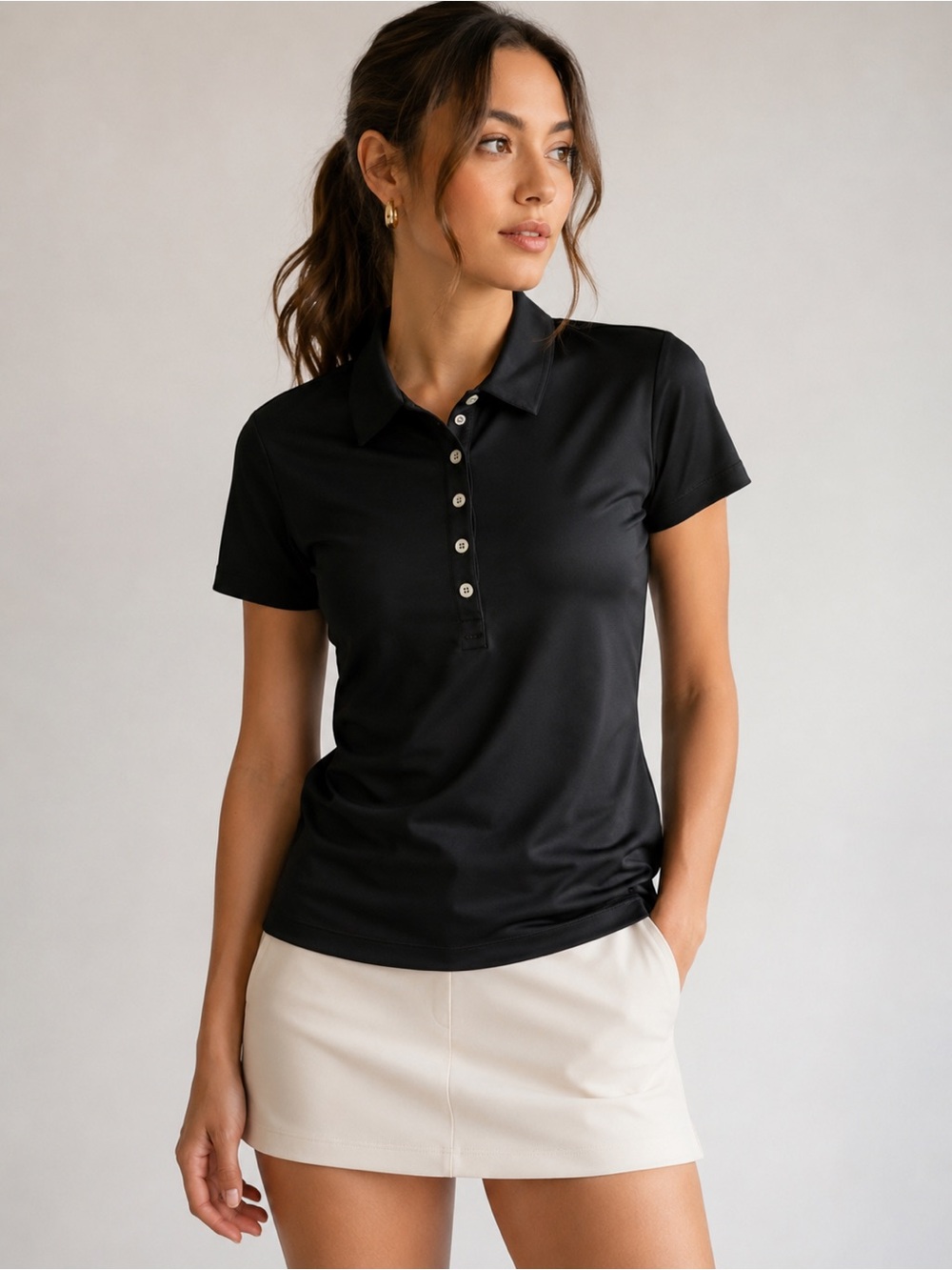Nike Golf Dri-FIT Polo Shirt Women’s Black Short Sleeve Golf Size S